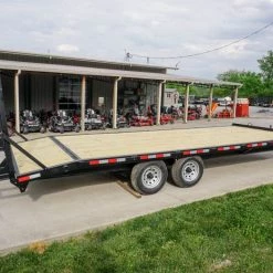 8.5x22 Deckover I-Beam Trailer (2) 5,200lb Axles Stand-Up Ramps -Cheap Trailers Store dsc06567 2 1