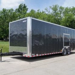 8.5x28 Charcoal Custom Enclosed Trailer (2) 7K Axles