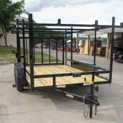 7x12 Straight Deck Utility Trailer (2) 3500lb Axle with 4ft Ladder Racks -Cheap Trailers Store dsc06853 3 1
