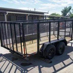 6.4x14 - 4ft Mesh Side Utility Trailer Straight Deck (2) 3500lb Axles -Cheap Trailers Store dsc06868 1 1