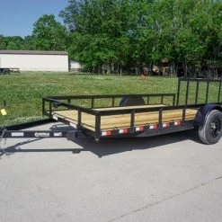 7x14 Dovetail Utility Trailer 3500lb Axle