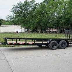 7x20 Straight Deck Utility Trailer (2) 3500lb Axles with Tall Gate