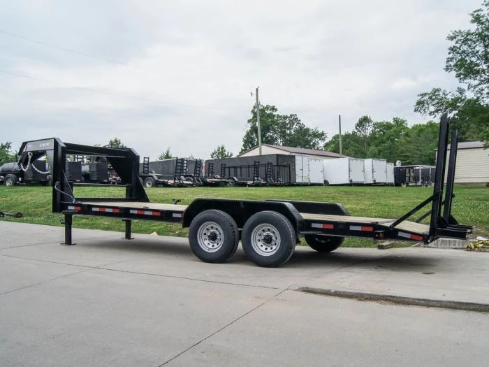 7x20 Gooseneck Equipment Trailer (2) 7K Axles Standup Ramps 6 7x20 Gooseneck Equipment Trailer (2) 7K Axles Standup Ramps - Image 4