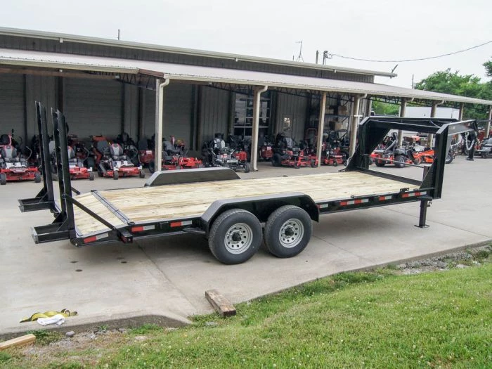 7x20 Gooseneck Equipment Trailer (2) 7K Axles Standup Ramps 9 7x20 Gooseneck Equipment Trailer (2) 7K Axles Standup Ramps - Image 7