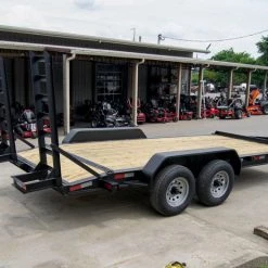 7x16 IBeam Equipment Trailer (2) 5200lb Axles with Stand-Up Ramps -Cheap Trailers Store dsc06952 2 1