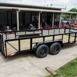 6.4x18 Dovetail Utility Trailer with 2ft Mesh Sides (2) 3500lb Axles 23 6.4x18 Dovetail Utility Trailer with 2ft Mesh Sides (2) 3500lb Axles -Cheap Trailers Store dsc06972 3 1
