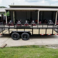 6.4x18 Dovetail Utility Trailer with 2ft Mesh Sides (2) 3500lb Axles 24 6.4x18 Dovetail Utility Trailer with 2ft Mesh Sides (2) 3500lb Axles -Cheap Trailers Store dsc06973 2 1