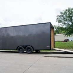 8.5x20 Charcoal Enclosed Trailer with Blackout Package (2) 5200lb Axles -Cheap Trailers Store dsc07068 1 1