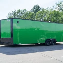 8.5x24 Lime Green Enclosed Trailer with Blackout Package (2) 5200lb Axles -Cheap Trailers Store dsc07088 3 1