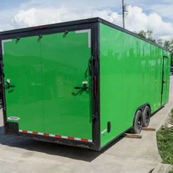 8.5x24 Lime Green Enclosed Trailer with Blackout Package (2) 5200lb Axles -Cheap Trailers Store dsc07092 1 1