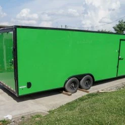 8.5x24 Lime Green Enclosed Trailer with Blackout Package (2) 5200lb Axles -Cheap Trailers Store dsc07093 1 1
