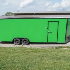 8.5x24 Lime Green Enclosed Trailer with Blackout Package (2) 5200lb Axles -Cheap Trailers Store dsc07094 1 1