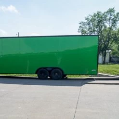 8.5x24 Lime Green Enclosed Trailer with Blackout Package (2) 5200lb Axles -Cheap Trailers Store dsc07103 1 1