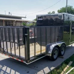 7x18 Hybrid Flat-Nose Enclosed Trailer with 4ft Mesh Deck -Cheap Trailers Store dsc07120 1 1
