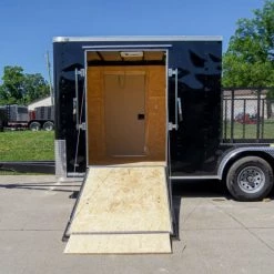 7x18 Hybrid Flat-Nose Enclosed Trailer with 4ft Mesh Deck -Cheap Trailers Store dsc07128 1