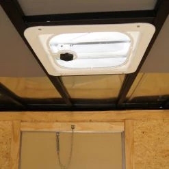 7x18 Hybrid Flat-Nose Enclosed Trailer with 4ft Mesh Deck -Cheap Trailers Store dsc07131 1