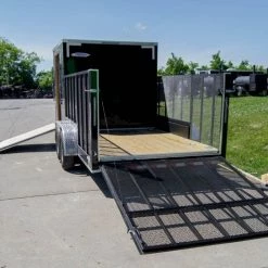 7x18 Hybrid Flat-Nose Enclosed Trailer with 4ft Mesh Deck -Cheap Trailers Store dsc07134 1