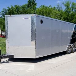 8.5x24 Two Tone-Black/Silver Enclosed Trailer (2) 5200lb Axle