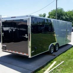 8.5x24 Two Tone-Black/Silver Enclosed Trailer (2) 5200lb Axle 28 8.5x24 Two Tone-Black/Silver Enclosed Trailer (2) 5200lb Axle -Cheap Trailers Store dsc07144 1 1