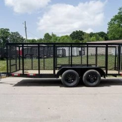 6.4x16 Utility Trailer Straight Deck with 4ft Mesh Sides Tandem Axle -Cheap Trailers Store dsc07423 1 1