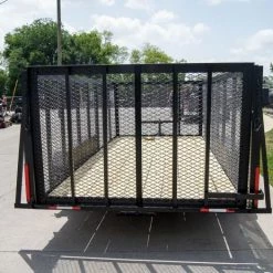 6.4x16 Utility Trailer Straight Deck with 4ft Mesh Sides Tandem Axle -Cheap Trailers Store dsc07425 1 1
