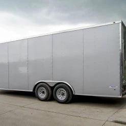 8.5x20 Silver Enclosed Trailer V-Nose (2) 5,200lb Axles -Cheap Trailers Store dsc07550 1 1