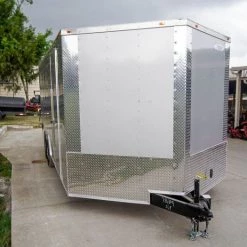 8.5x20 Silver Enclosed Trailer V-Nose (2) 5,200lb Axles -Cheap Trailers Store dsc07554 1 1
