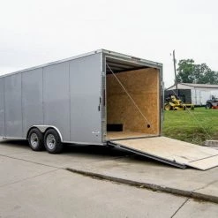 8.5x20 Silver Enclosed Trailer V-Nose (2) 5,200lb Axles -Cheap Trailers Store dsc07559 1 1
