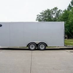 8.5x20 Silver Enclosed Trailer V-Nose (2) 5,200lb Axles -Cheap Trailers Store dsc07560 1 1