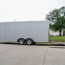 8.5x20 Silver Enclosed Trailer V-Nose (2) 5,200lb Axles -Cheap Trailers Store dsc07561 1 1