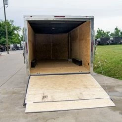 8.5x20 Silver Enclosed Trailer V-Nose (2) 5,200lb Axles -Cheap Trailers Store dsc07562 1 1