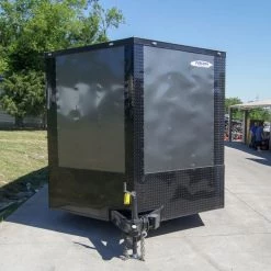8.5x24 Charcoal Grey V-Nose Enclosed Trailer with Blackout Package