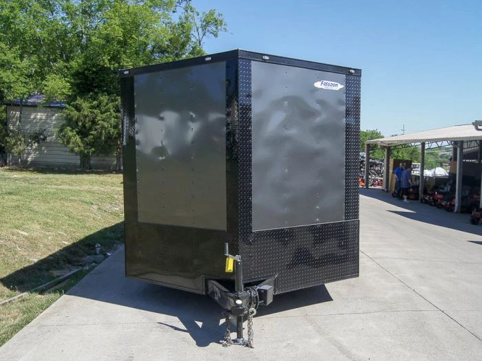 8.5x24 Charcoal Grey V-Nose Enclosed Trailer with Blackout Package 3 8.5x24 Charcoal Grey V-Nose Enclosed Trailer with Blackout Package