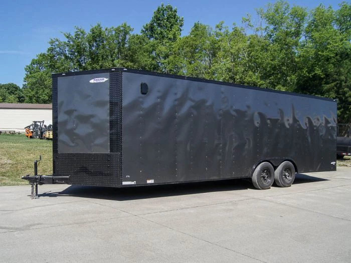 8.5x24 Charcoal Grey V-Nose Enclosed Trailer with Blackout Package 4 8.5x24 Charcoal Grey V-Nose Enclosed Trailer with Blackout Package - Image 2