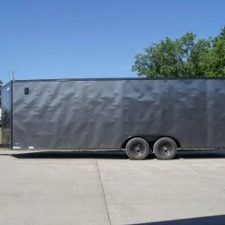 8.5x24 Charcoal Grey V-Nose Enclosed Trailer with Blackout Package 27 8.5x24 Charcoal Grey V-Nose Enclosed Trailer with Blackout Package -Cheap Trailers Store dsc07782 1 1