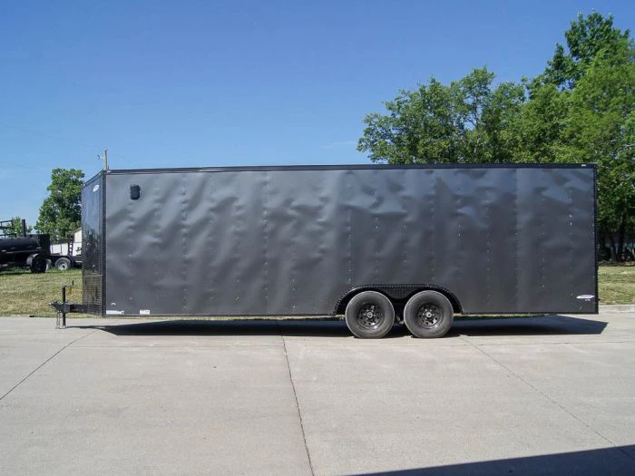 8.5x24 Charcoal Grey V-Nose Enclosed Trailer with Blackout Package 5 8.5x24 Charcoal Grey V-Nose Enclosed Trailer with Blackout Package - Image 3