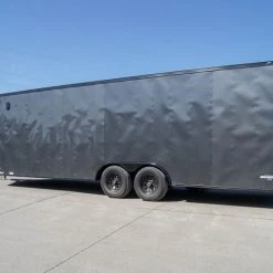 8.5x24 Charcoal Grey V-Nose Enclosed Trailer with Blackout Package 28 8.5x24 Charcoal Grey V-Nose Enclosed Trailer with Blackout Package -Cheap Trailers Store dsc07783 1 1
