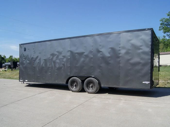 8.5x24 Charcoal Grey V-Nose Enclosed Trailer with Blackout Package 6 8.5x24 Charcoal Grey V-Nose Enclosed Trailer with Blackout Package - Image 4