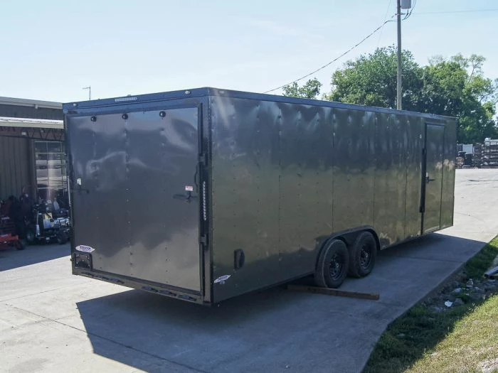 8.5x24 Charcoal Grey V-Nose Enclosed Trailer with Blackout Package 9 8.5x24 Charcoal Grey V-Nose Enclosed Trailer with Blackout Package - Image 7