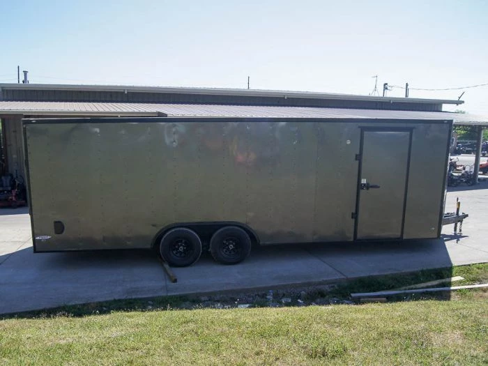 8.5x24 Charcoal Grey V-Nose Enclosed Trailer with Blackout Package 10 8.5x24 Charcoal Grey V-Nose Enclosed Trailer with Blackout Package - Image 8