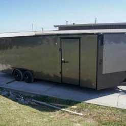 8.5x24 Charcoal Grey V-Nose Enclosed Trailer with Blackout Package 33 8.5x24 Charcoal Grey V-Nose Enclosed Trailer with Blackout Package -Cheap Trailers Store dsc07788 1 1