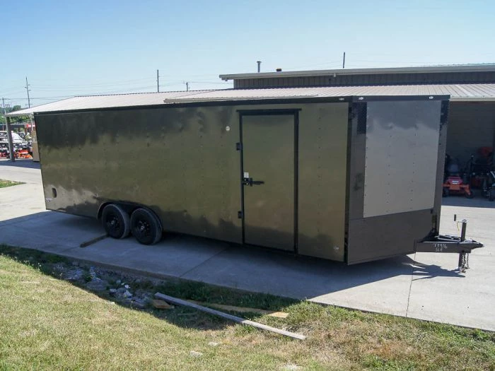 8.5x24 Charcoal Grey V-Nose Enclosed Trailer with Blackout Package 11 8.5x24 Charcoal Grey V-Nose Enclosed Trailer with Blackout Package - Image 9