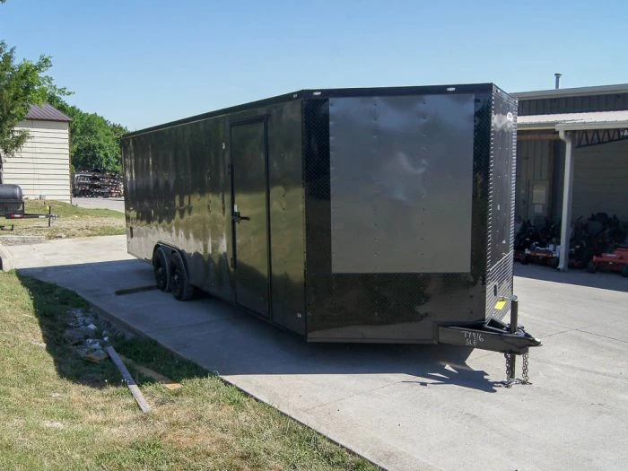 8.5x24 Charcoal Grey V-Nose Enclosed Trailer with Blackout Package 12 8.5x24 Charcoal Grey V-Nose Enclosed Trailer with Blackout Package - Image 10