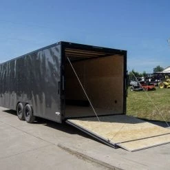 8.5x24 Charcoal Grey V-Nose Enclosed Trailer with Blackout Package 38 8.5x24 Charcoal Grey V-Nose Enclosed Trailer with Blackout Package -Cheap Trailers Store dsc07798 1 1