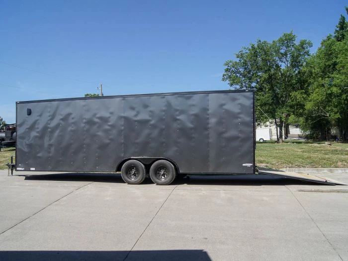 8.5x24 Charcoal Grey V-Nose Enclosed Trailer with Blackout Package 17 8.5x24 Charcoal Grey V-Nose Enclosed Trailer with Blackout Package - Image 15