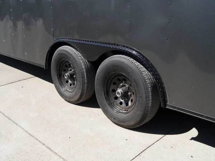 8.5x24 Charcoal Grey V-Nose Enclosed Trailer with Blackout Package 18 8.5x24 Charcoal Grey V-Nose Enclosed Trailer with Blackout Package - Image 16