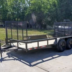 7x14 Straight Deck Utility Trailer with Side Gate (2) 3500lb Axles -Cheap Trailers Store dsc07814 1 1