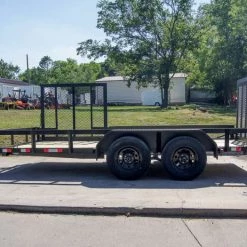 7x14 Straight Deck Utility Trailer with Side Gate (2) 3500lb Axles -Cheap Trailers Store dsc07815 1 1