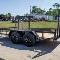 7x14 Straight Deck Utility Trailer with Side Gate (2) 3500lb Axles -Cheap Trailers Store dsc07816 1 1