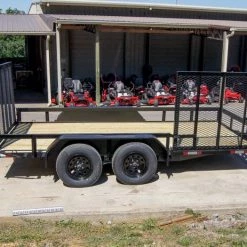 7x14 Straight Deck Utility Trailer with Side Gate (2) 3500lb Axles -Cheap Trailers Store dsc07819 1 1